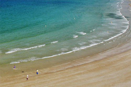 Photo de la mer bleu turquoise